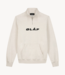 Olaf Sweater Italic zip mock ecru heather NOS