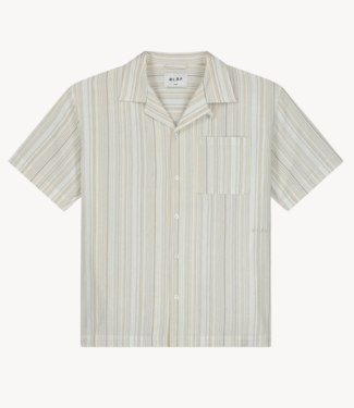 Olaf Blouse stripe shirt ss brown stripe