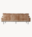 HKLIVING Bank retro sofa 3-seats velvet corduroy, aged gold