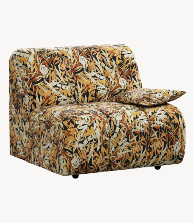 HKLIVING Bank Wave couch: element right low arm, printed hollywood special