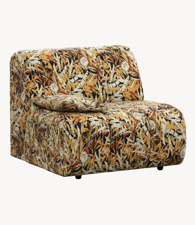 HKLIVING Bank Wave couch: element left low arm, printed hollywood special