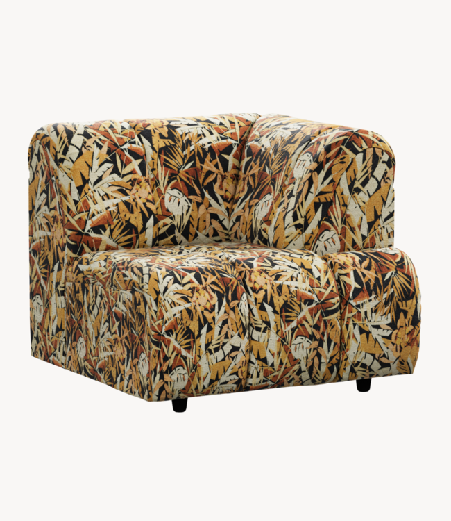 HKLIVING Bank Wave couch: element right high arm, printed hollywood special