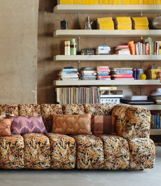 HKLIVING Bank Wave couch: element left high arm, printed hollywood special