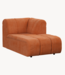 HKLIVING Bank Wave couch: element right divan, corduroy rib, dusty orange