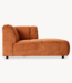 HKLIVING Bank Wave couch: element right divan, corduroy rib, dusty orange