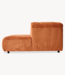 HKLIVING Bank Wave couch: element right divan, corduroy rib, dusty orange
