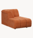 HKLIVING Bank Wave couch: element left divan, corduroy rib, dusty orange