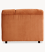HKLIVING Bank Wave couch: element left divan, corduroy rib, dusty orange