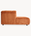 HKLIVING Bank Wave couch: element left divan, corduroy rib, dusty orange
