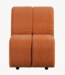 HKLIVING Bank Wave couch: element middle small, corduroy rib, dusty orange