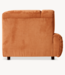HKLIVING Bank Wave couch: element left high arm, corduroy rib, dusty orange