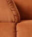 HKLIVING Bank Wave couch: element left high arm, corduroy rib, dusty orange