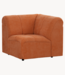 HKLIVING Bank Wave couch: element corner, corduroy rib, dusty orange