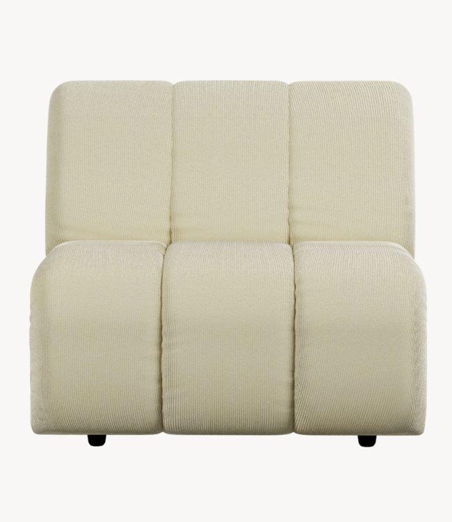 HKLIVING Bank Wave couch: element middle, corduroy rib, olive