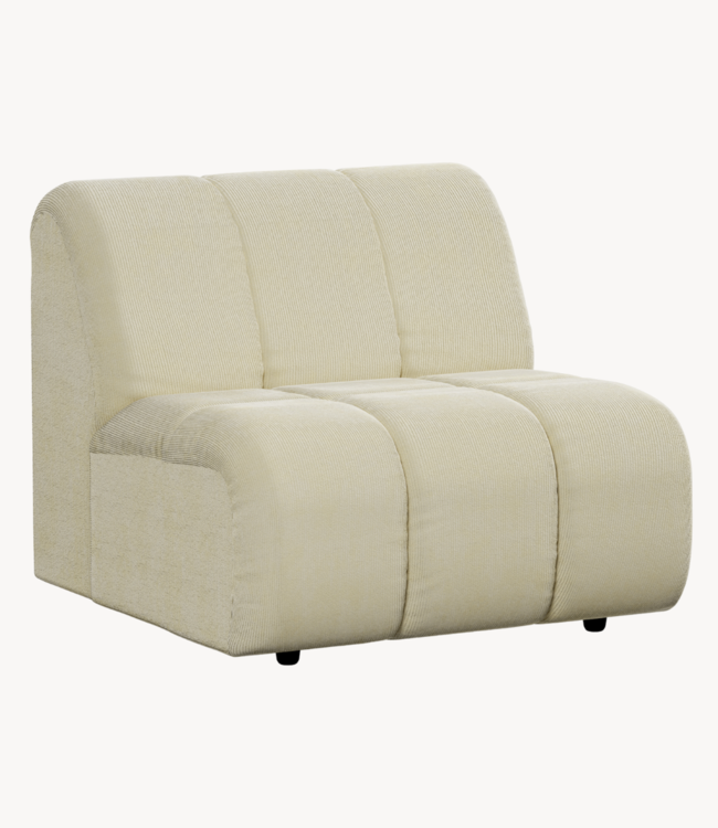 HKLIVING Bank Wave couch: element middle, corduroy rib, olive