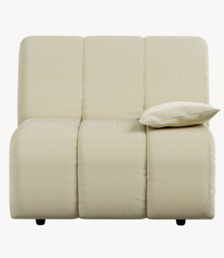 HKliving Bank Wave couch: element right low arm, corduroy rib, olive