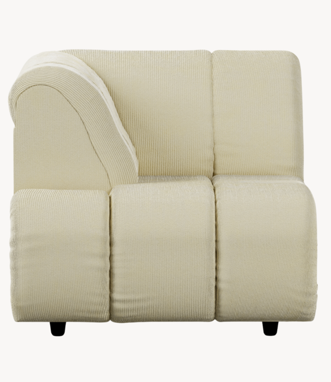 HKLIVING Bank Wave couch: element corner, corduroy rib, olive