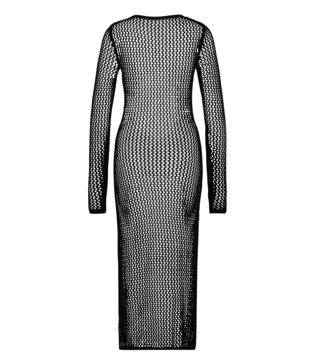 Jurk Knitted Crochet Dress Black kklup