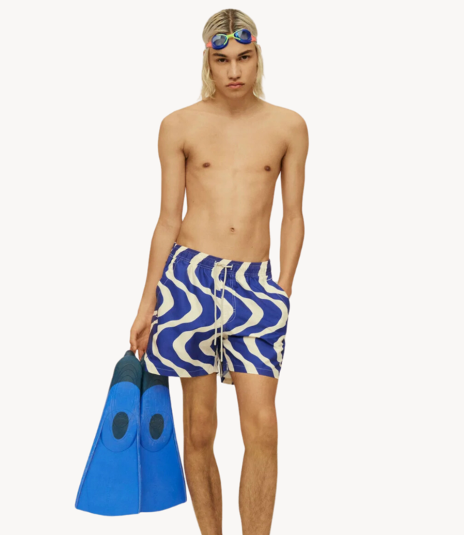 OAS Zwembroek Blue Rippling Swim Shorts