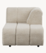 HKLIVING Bank Wave couch: element right divan, boucle cream