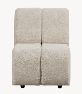 HKLIVING Bank Wave couch: element middle small, boucle cream