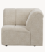 HKLIVING Bank Wave couch: element corner, boucle cream