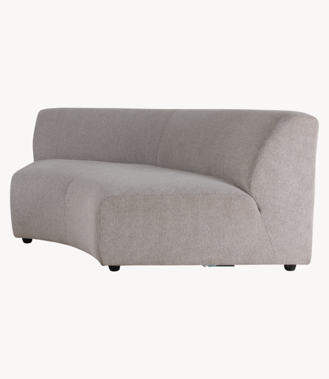 HKLIVING Bank jax couch: element round, sneak, light grey