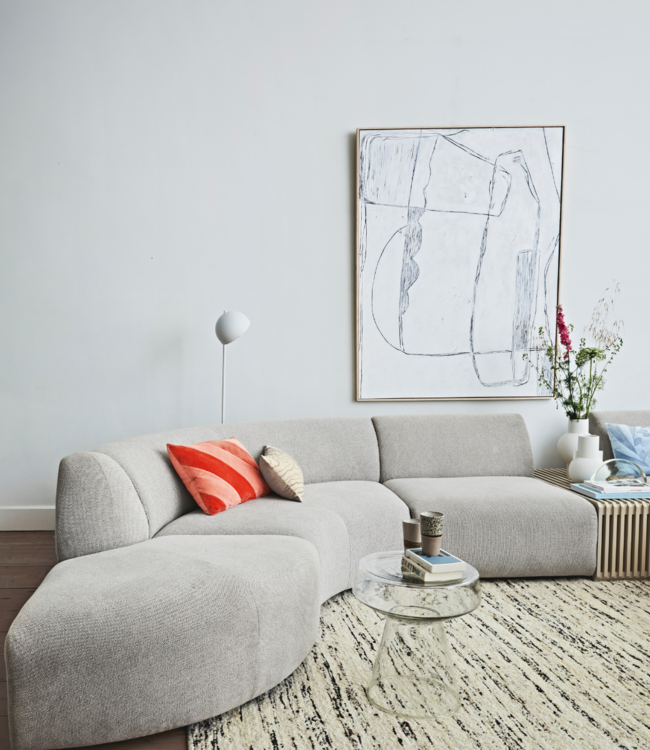 HKLIVING Hocker jax couch: element hocker small, sneak, light grey