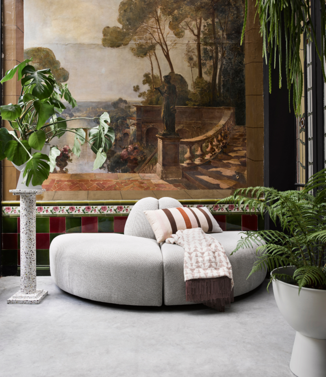 HKLIVING Bank jax couch: element angle, sneak, light grey