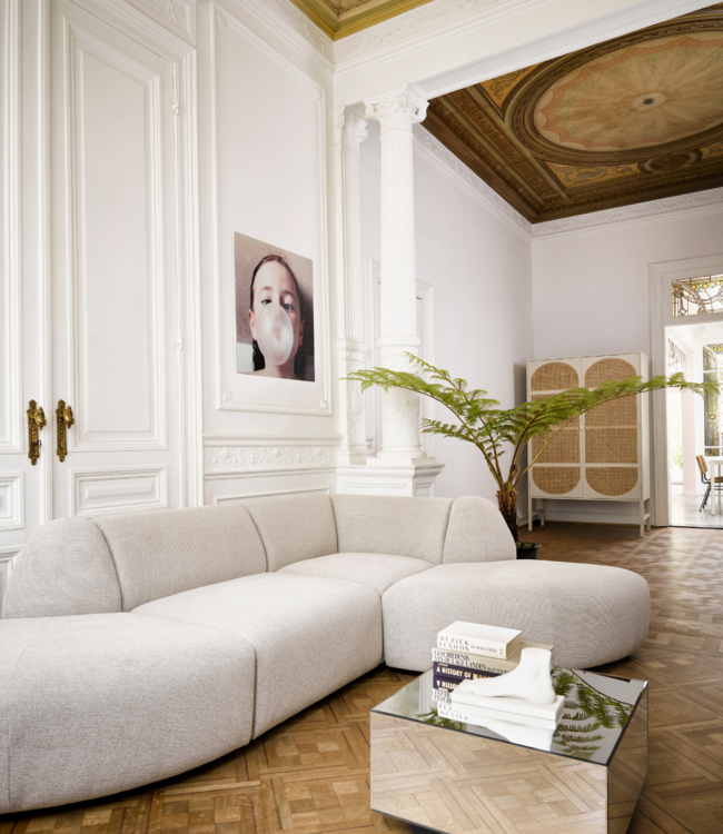 HKLIVING Bank jax couch: element angle, sneak, light grey