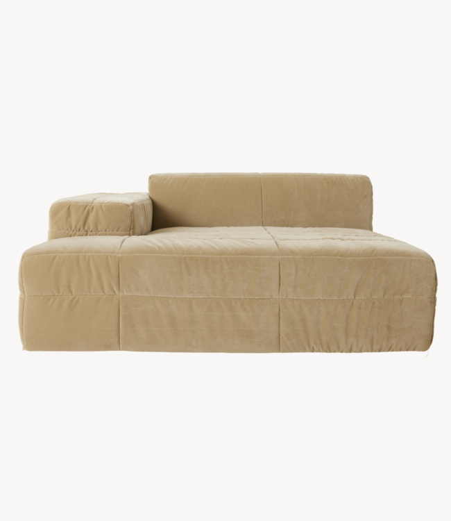 HKliving Bank Brut sofa: element left divan, royal velvet, cream