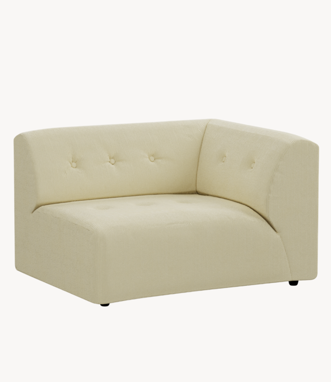 HKLIVING Bank vint couch: element right 1,5-seat, corduroy rib, olive