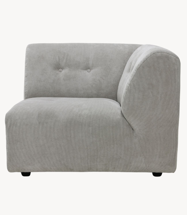 HKLIVING Bank vint couch: element right, corduroy rib, crème