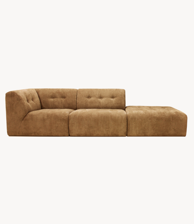 HKLIVING Hocker vint couch: element hocker, corduroy rib, brown