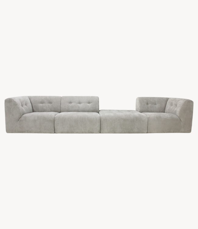 HKLIVING Bank vint couch: element middle, corduroy rib, crème