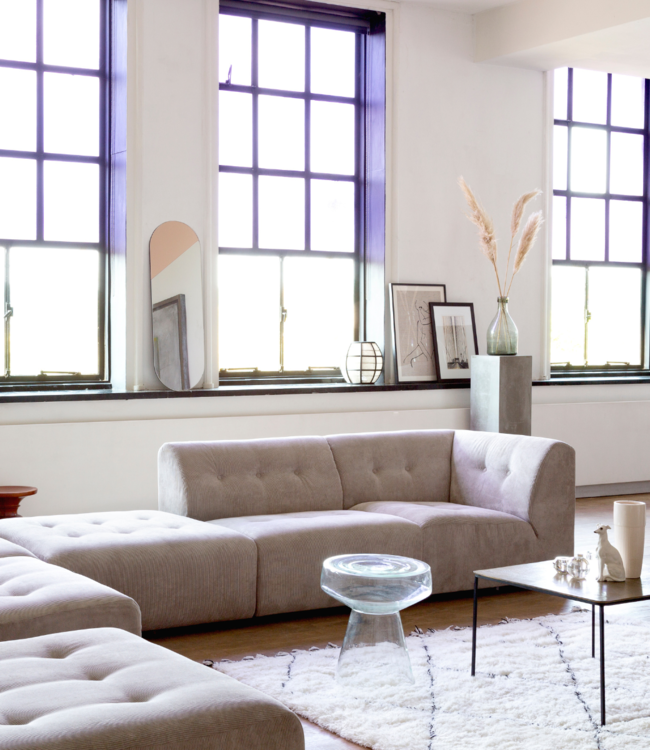 HKLIVING Bank vint couch: element middle, corduroy rib, crème