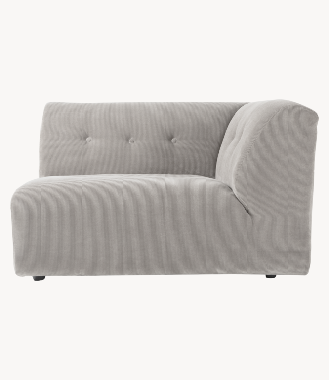 HKLIVING Bank vint couch: element right 1,5-seat corduroy rib, cream