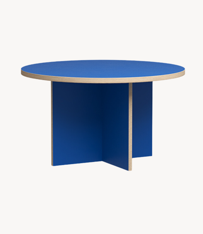 HKliving Eettafel dining table blue round 130cm