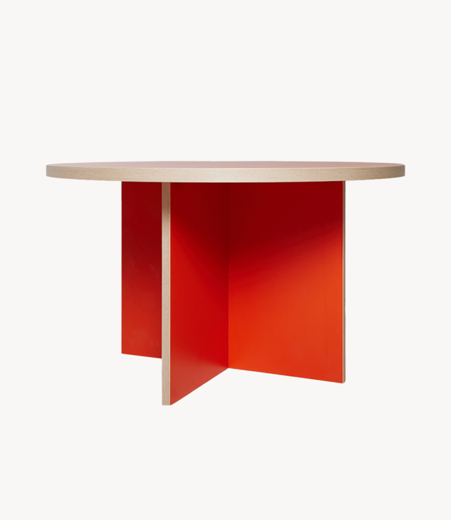 HKLIVING Eettafel dining table orange round 130cm
