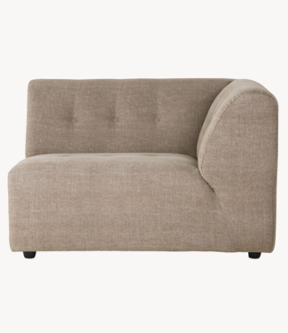 HKLIVING Bank vint couch: element right 1,5-seat linen blend, taupe
