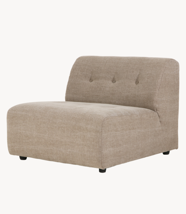 HKLIVING Bank vint couch: element middle, linen blend, taupe