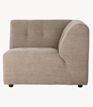 HKLIVING Bank vint couch: element right, linen blend, taupe
