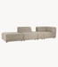 HKLIVING Bank vint couch: element right, linen blend, taupe