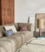 HKLIVING Bank vint couch: element right, linen blend, taupe