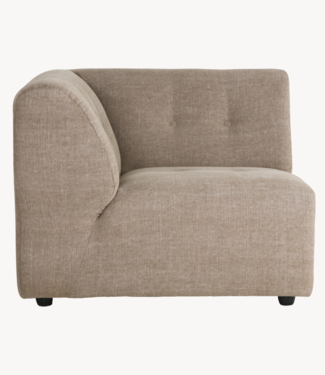 HKLIVING Bank vint couch: element left, linen blend, taupe