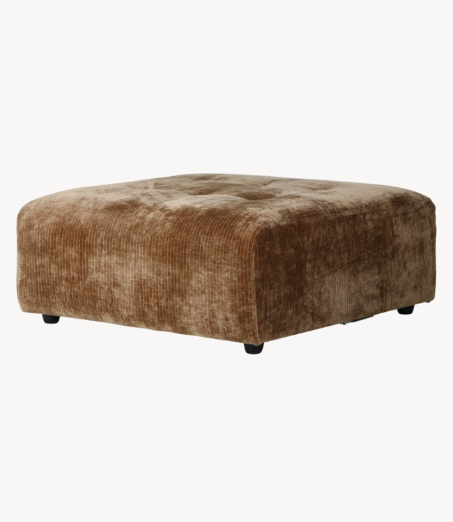 HKLIVING Hocker vint couch: element hocker, corduroy velvet, aged gold