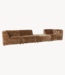 HKLIVING Bank vint couch: element right divan corduroy velvet, aged gold
