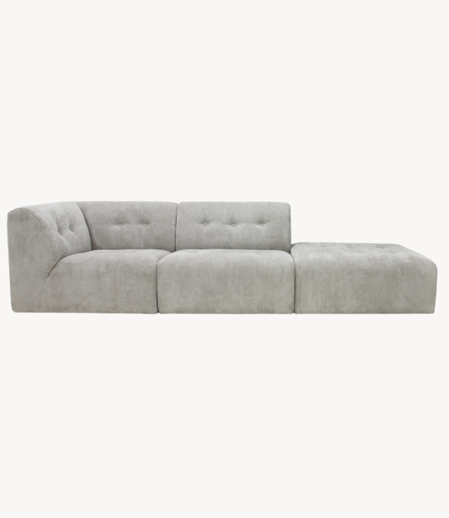 HKLIVING Bank vint couch: element hocker, corduroy rib, crème