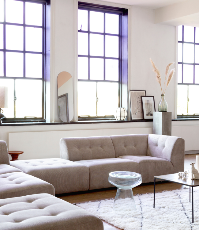 HKLIVING Bank vint couch: element hocker, corduroy rib, crème