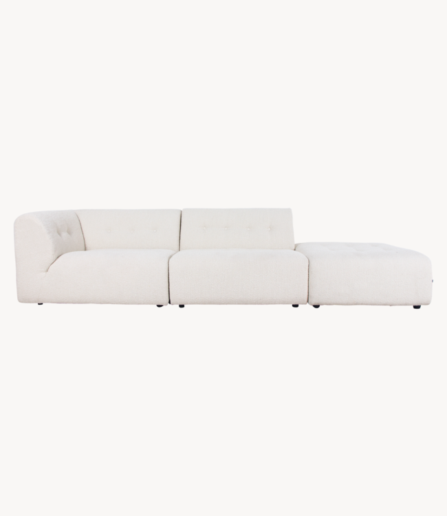 HKLIVING Bank vint couch: element middle 1,5-seat boucle, cream